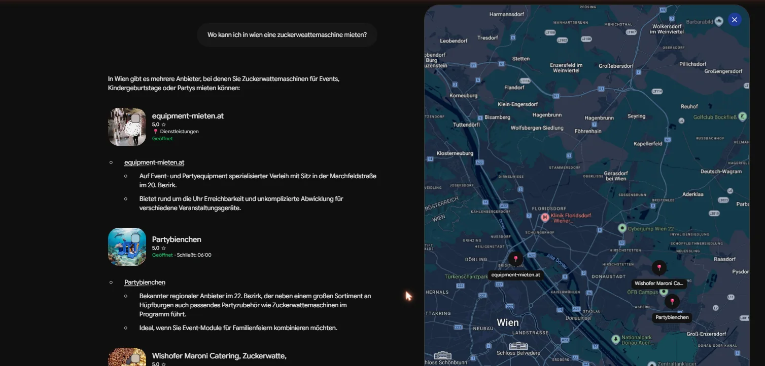 Gemini empfiehlt Partybienchen fuer Zuckerwattemaschine mieten Wien